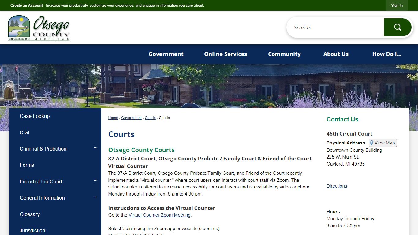 Courts | Otsego County, MI